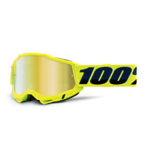 Maschera 100% STRATA 2 arancione lente trasparente Motocross Enduro Mtb